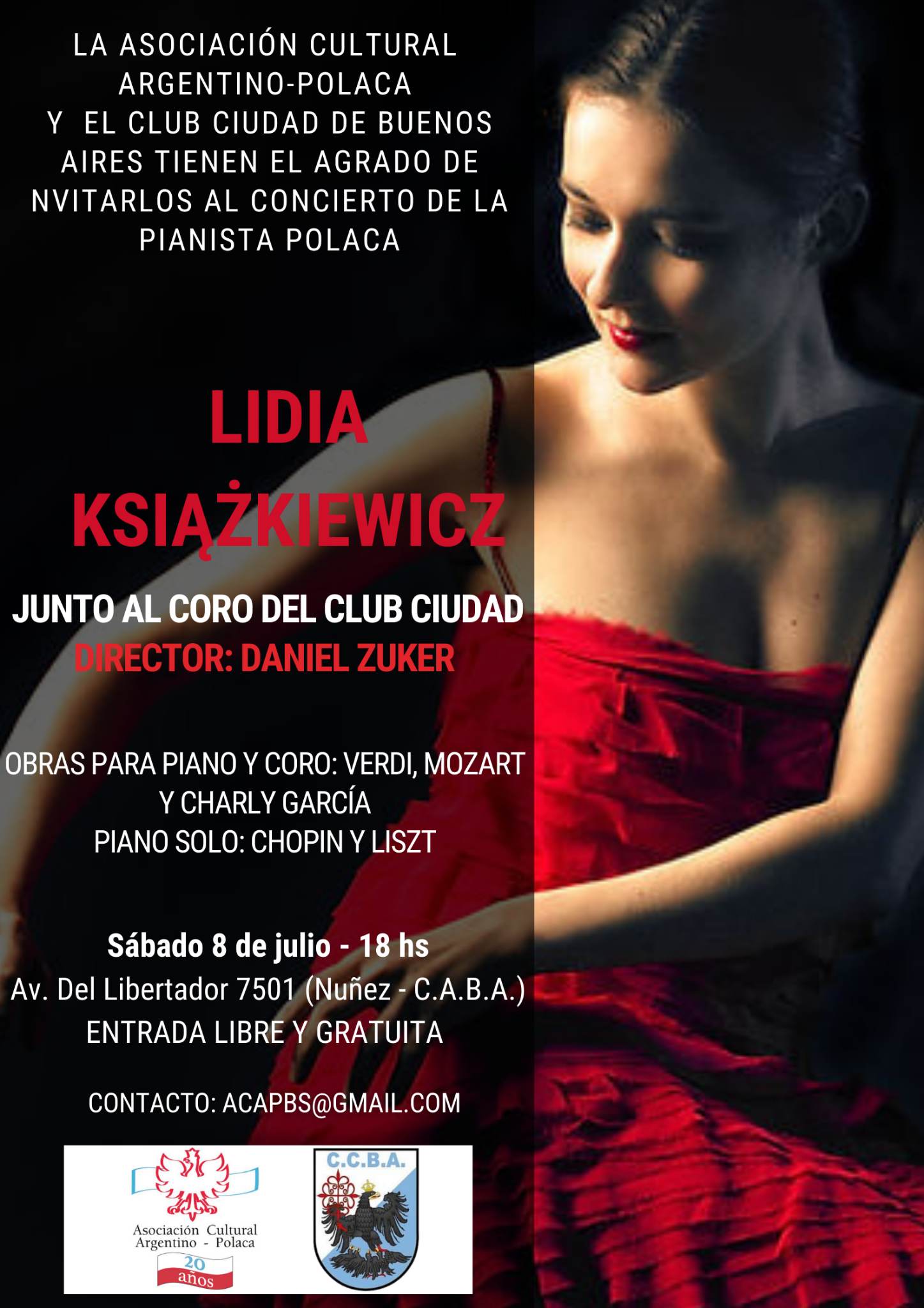 Concierto de Lidia Książkiewicz en Buenos Aires